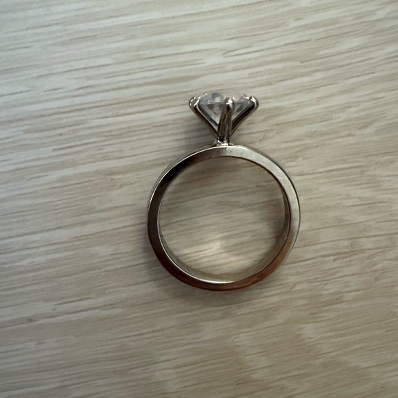 Silver Accented Solitaire Ring Perfect Vacation Ring - Picture 3 of 8